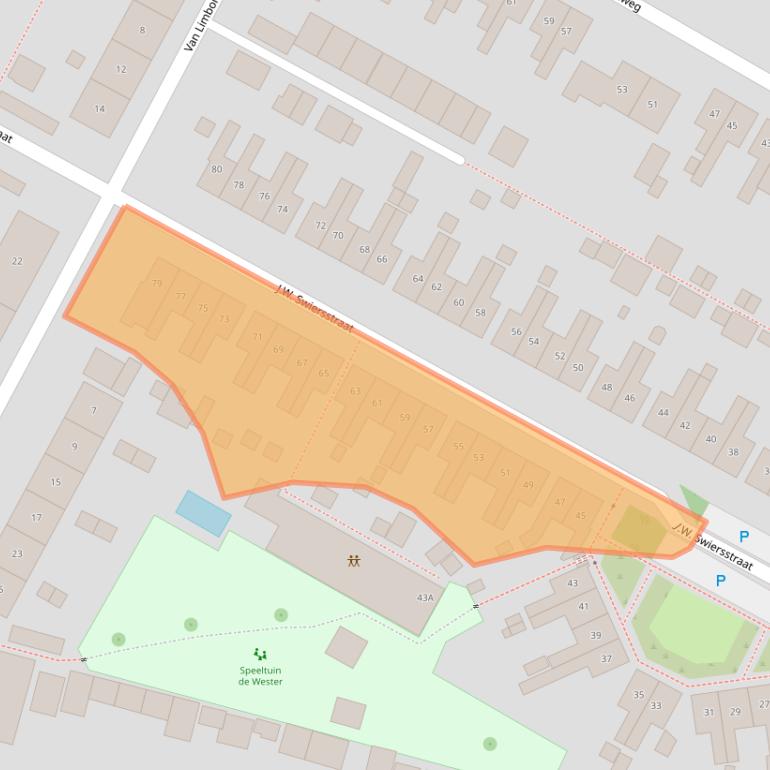 Kaart van postcodegebied 7521DN.