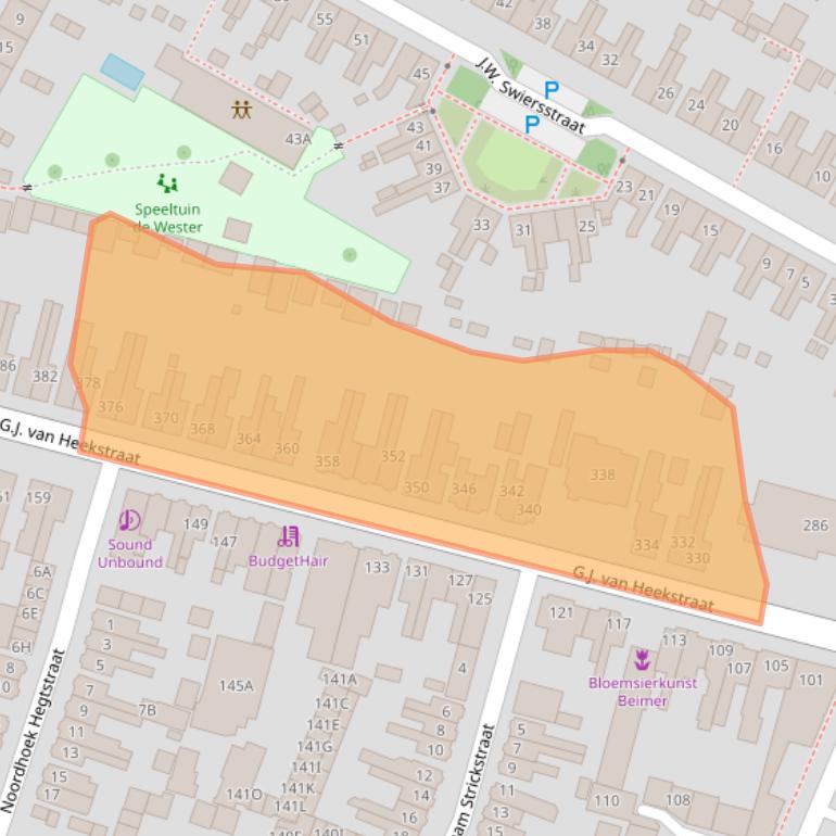Kaart van postcodegebied 7521EM.