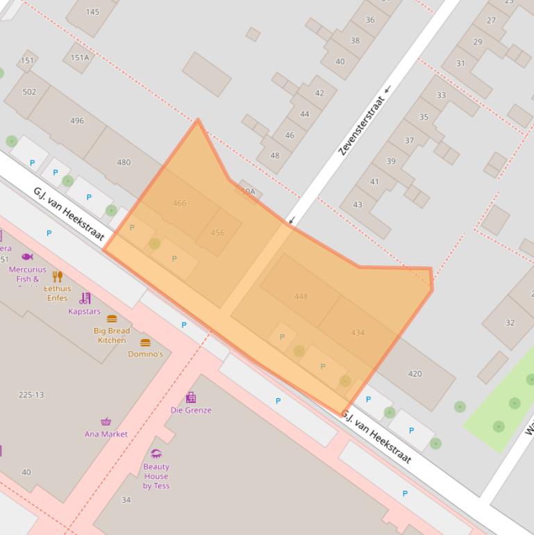 Kaart van postcodegebied 7521EP.