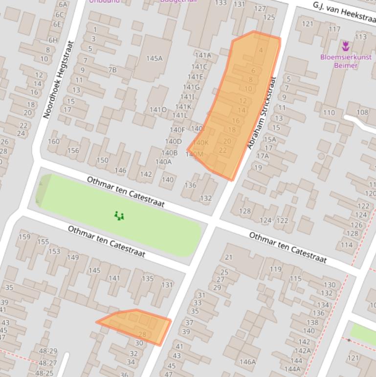 Kaart van postcodegebied 7521EV.