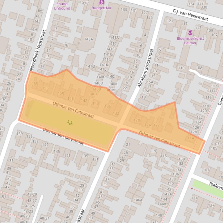 Kaart van postcodegebied 7521EZ.