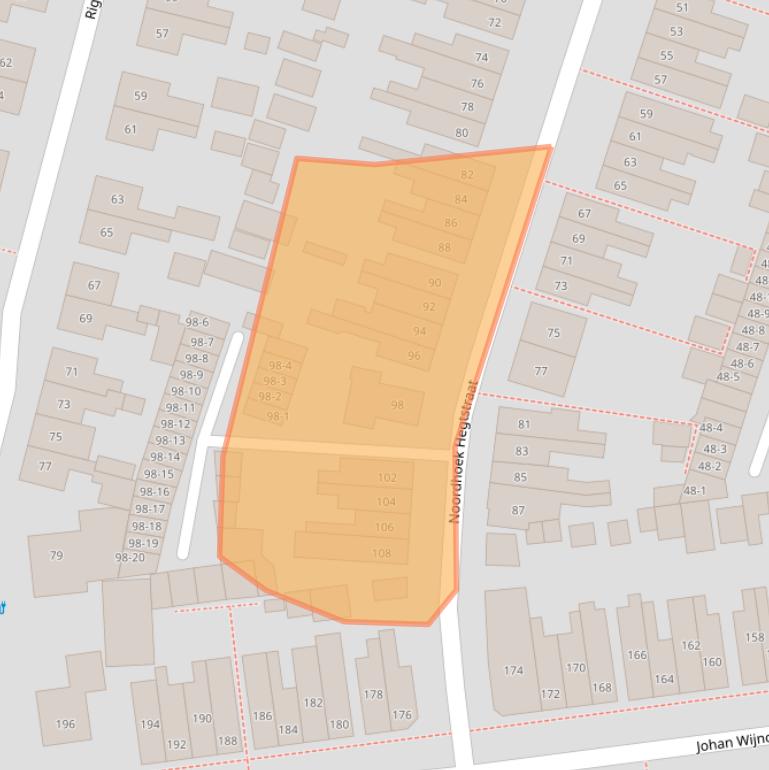 Kaart van postcodegebied 7521GG.