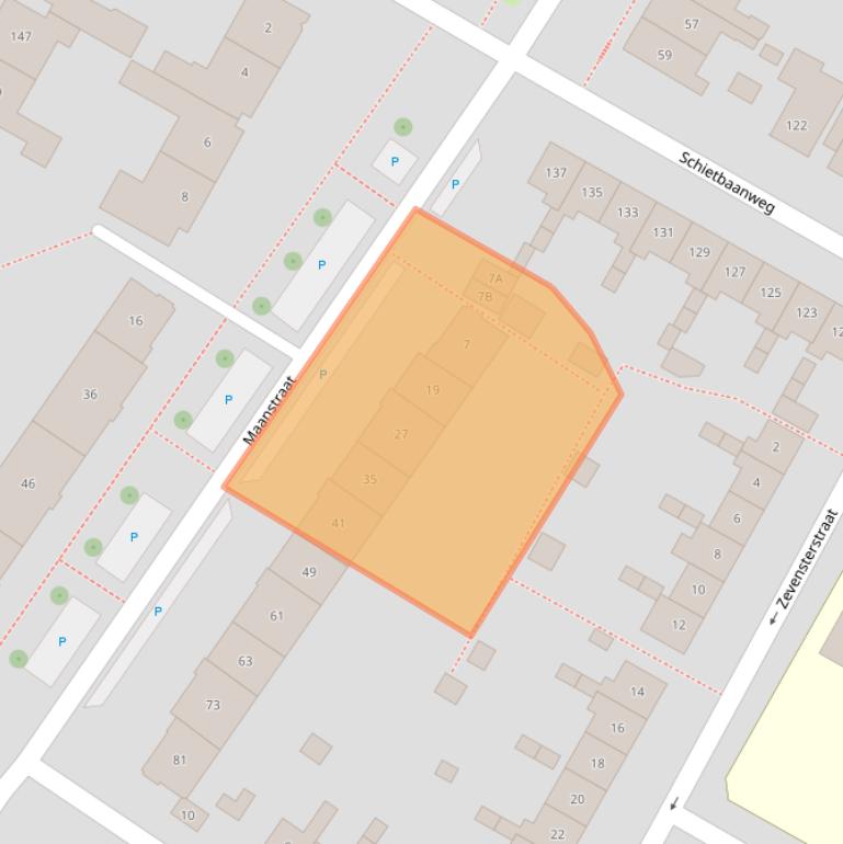 Kaart van postcodegebied 7521GS.