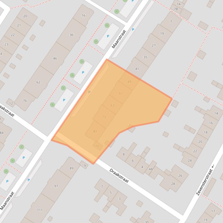 Kaart van postcodegebied 7521GT.