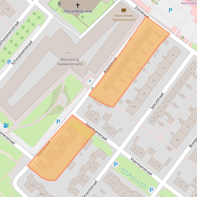 Kaart van postcodegebied 7521HM.