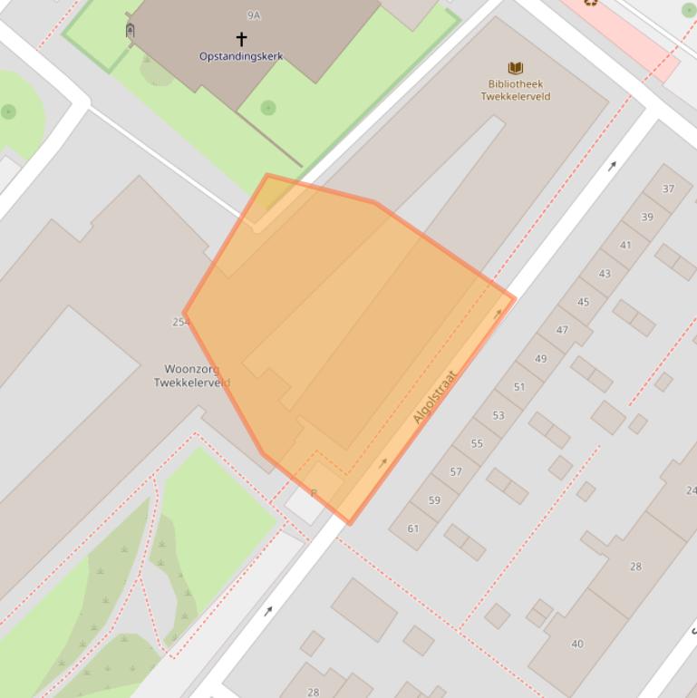 Kaart van postcodegebied 7521HP.