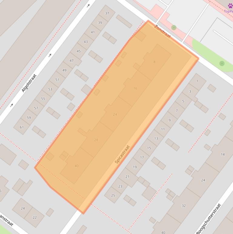 Kaart van postcodegebied 7521HV.