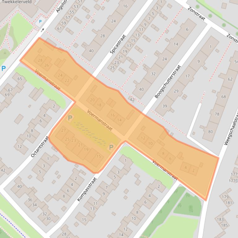 Kaart van postcodegebied 7521HW.