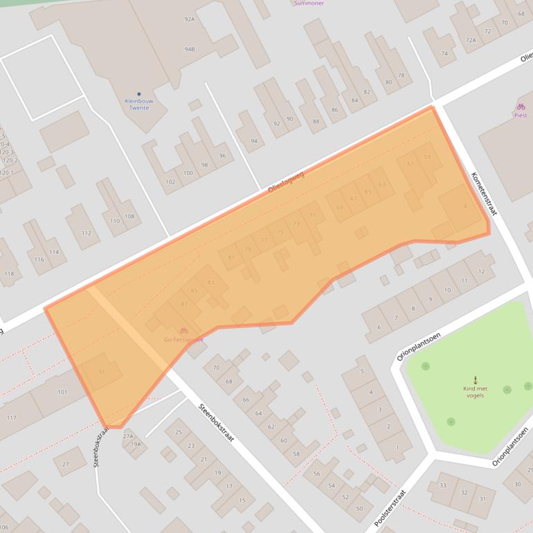 Kaart van postcodegebied 7521HZ.