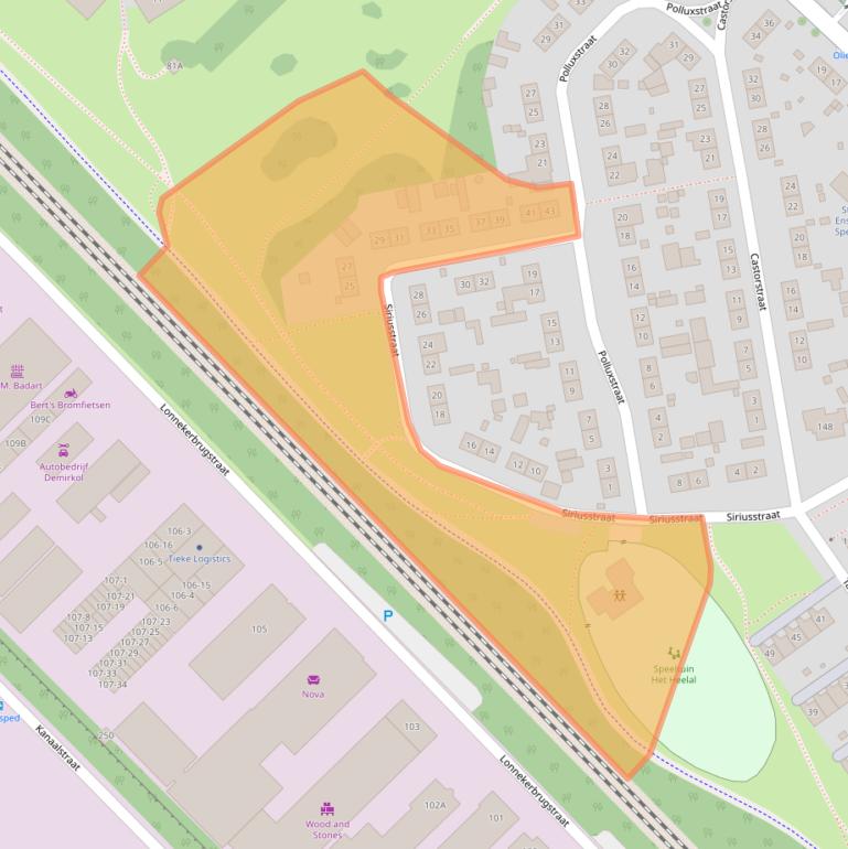 Kaart van postcodegebied 7521JW.