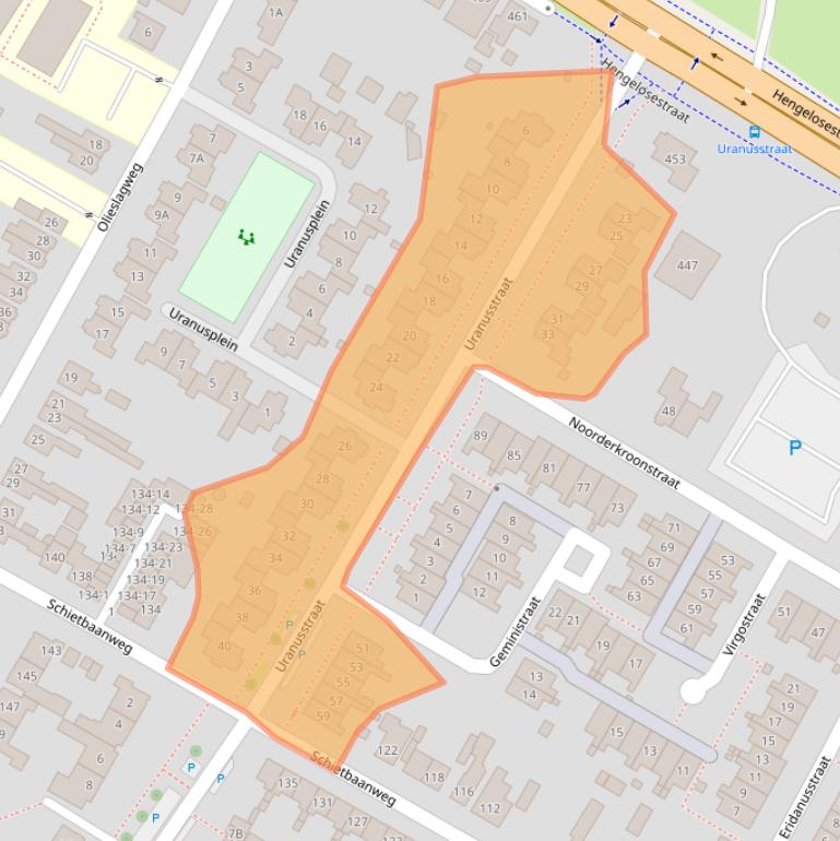 Kaart van postcodegebied 7521ME.