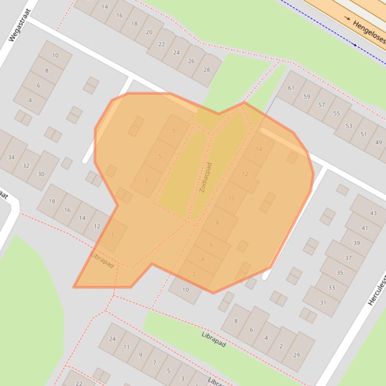 Kaart van postcodegebied 7521MH.