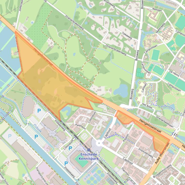 Kaart van postcodegebied 7521PA.