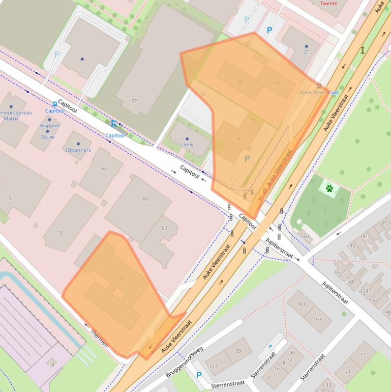 Kaart van postcodegebied 7521PG.