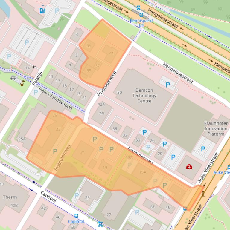 Kaart van postcodegebied 7521PH.