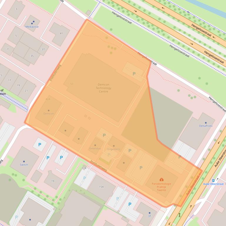 Kaart van postcodegebied 7521PK.