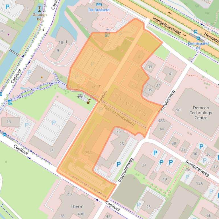 Kaart van postcodegebied 7521PN.