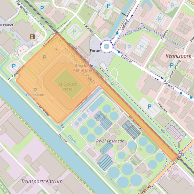 Kaart van postcodegebied 7521PP.