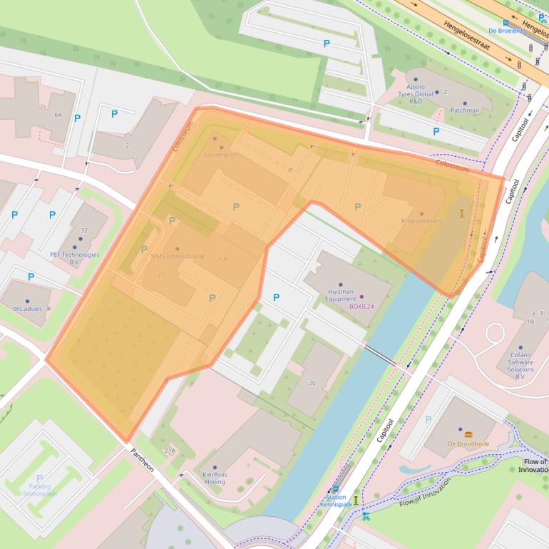 Kaart van postcodegebied 7521PV.