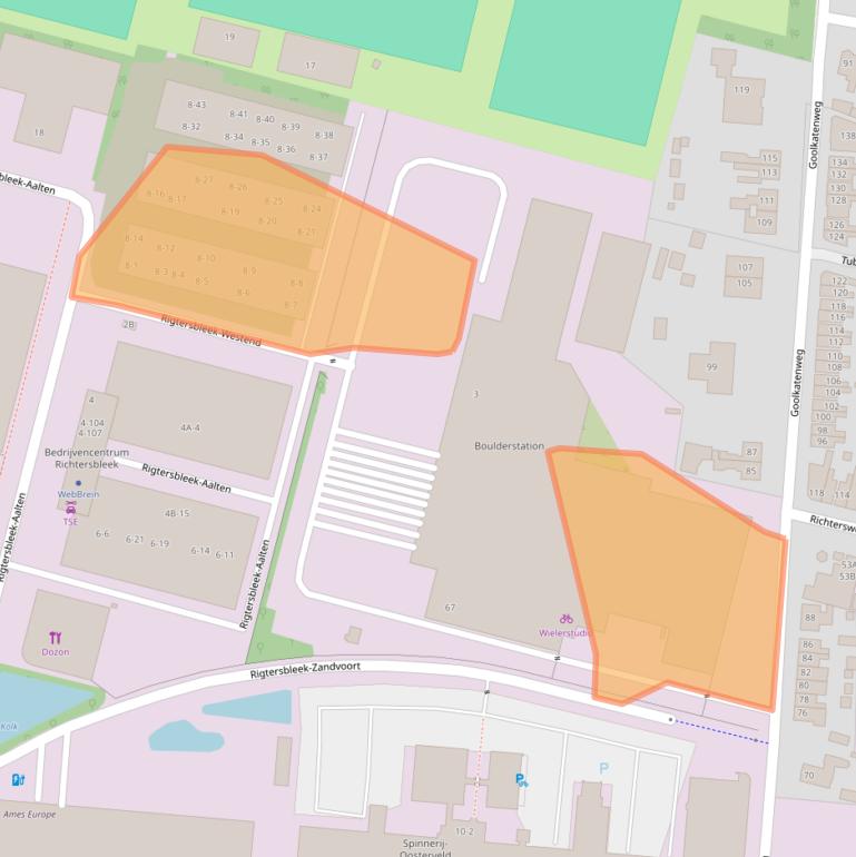 Kaart van postcodegebied 7521RC.