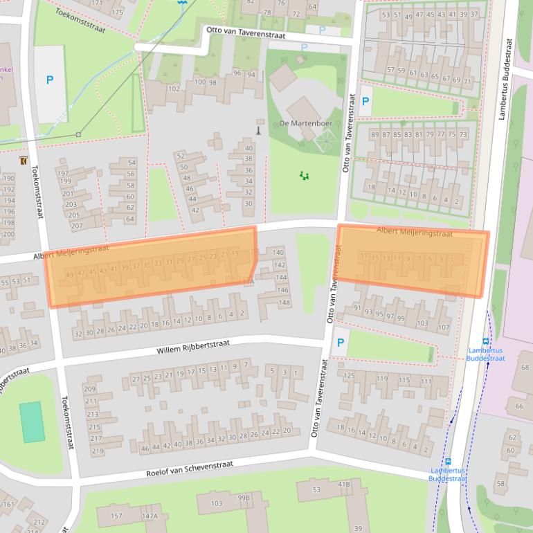 Kaart van postcodegebied 7521TJ.