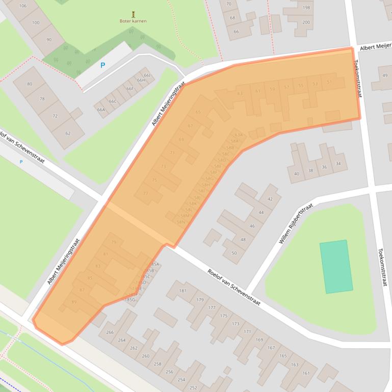 Kaart van postcodegebied 7521TK.