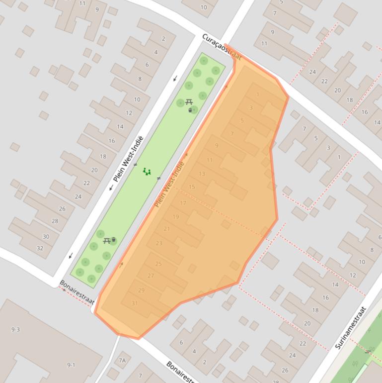 Kaart van postcodegebied 7521VD.