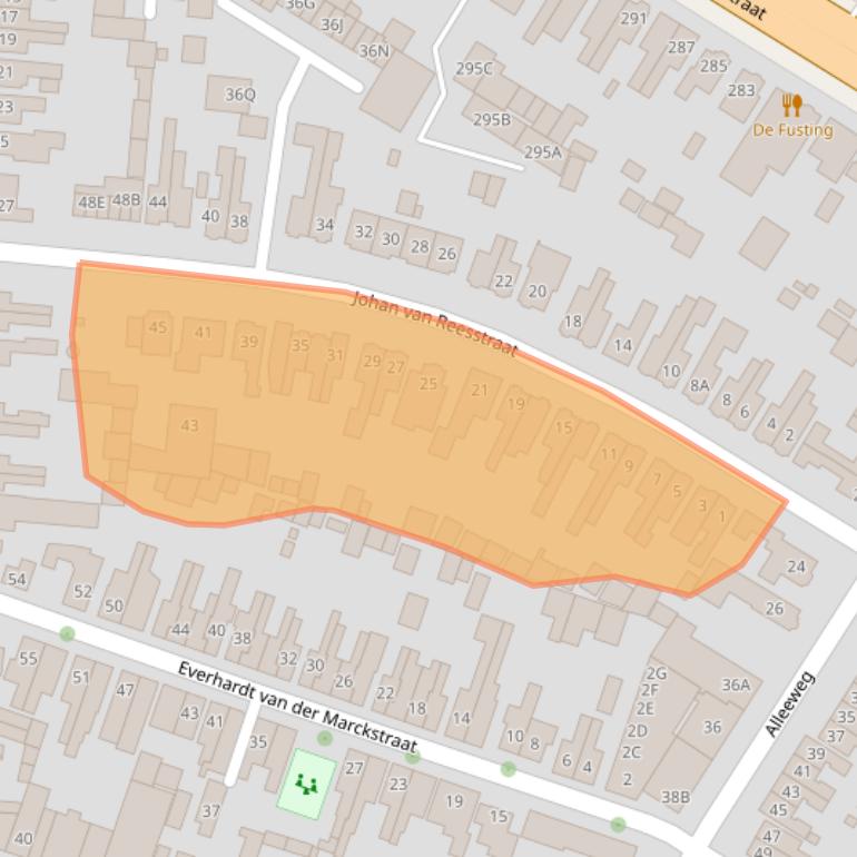 Kaart van postcodegebied 7521VL.
