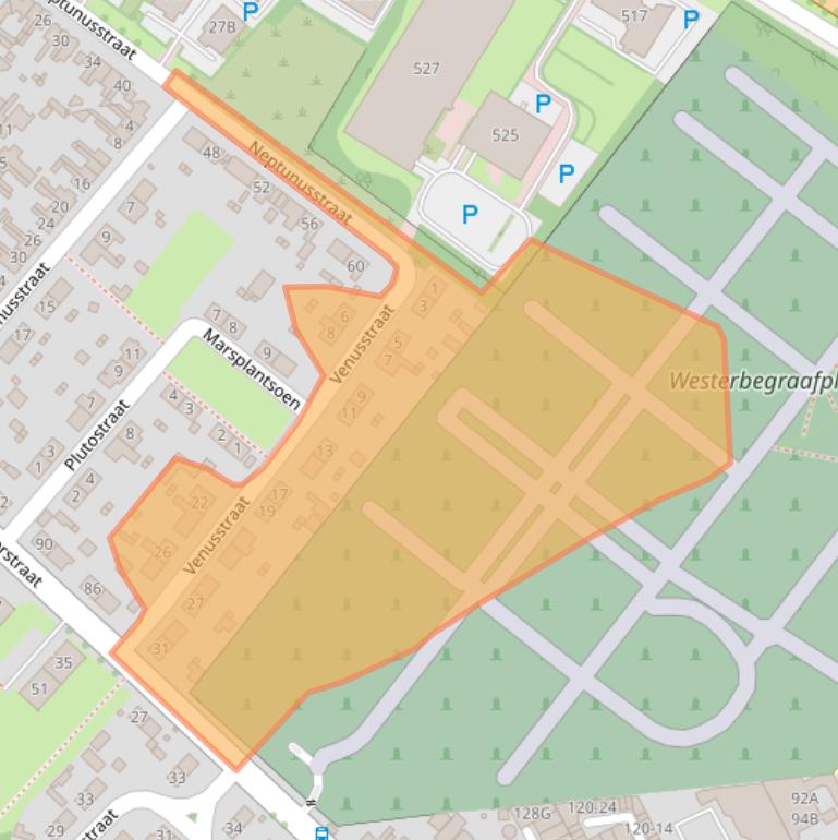 Kaart van postcodegebied 7521WB.