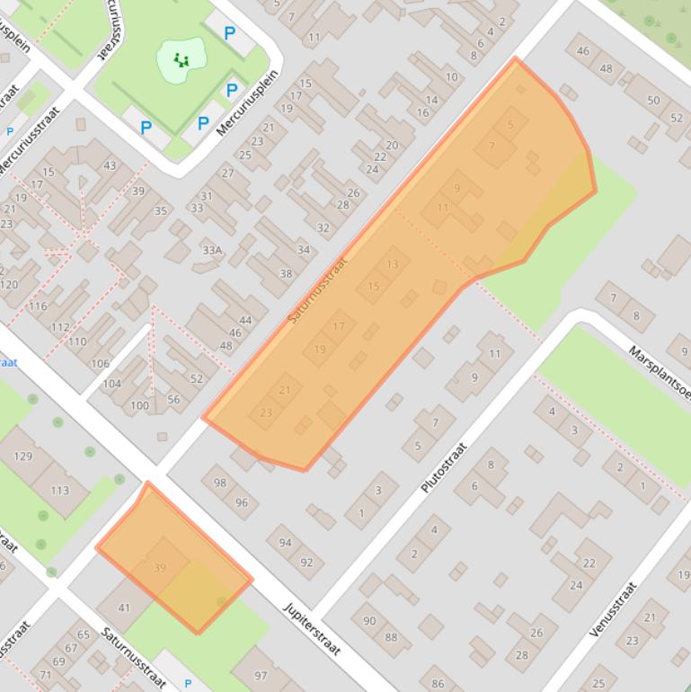 Kaart van postcodegebied 7521WJ.