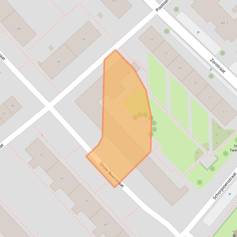 Kaart van postcodegebied 7521XK.