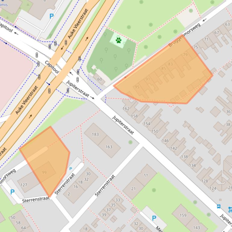 Kaart van postcodegebied 7521ZS.