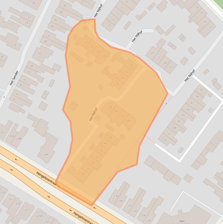 Kaart van postcodegebied 7522AE.