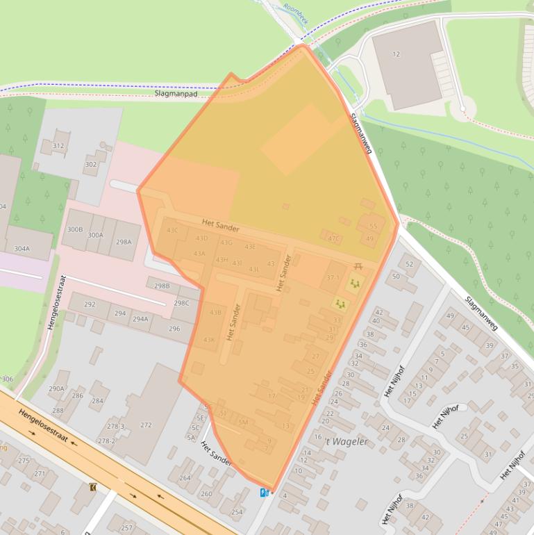 Kaart van postcodegebied 7522AL.