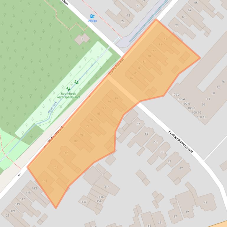 Kaart van postcodegebied 7522BJ.