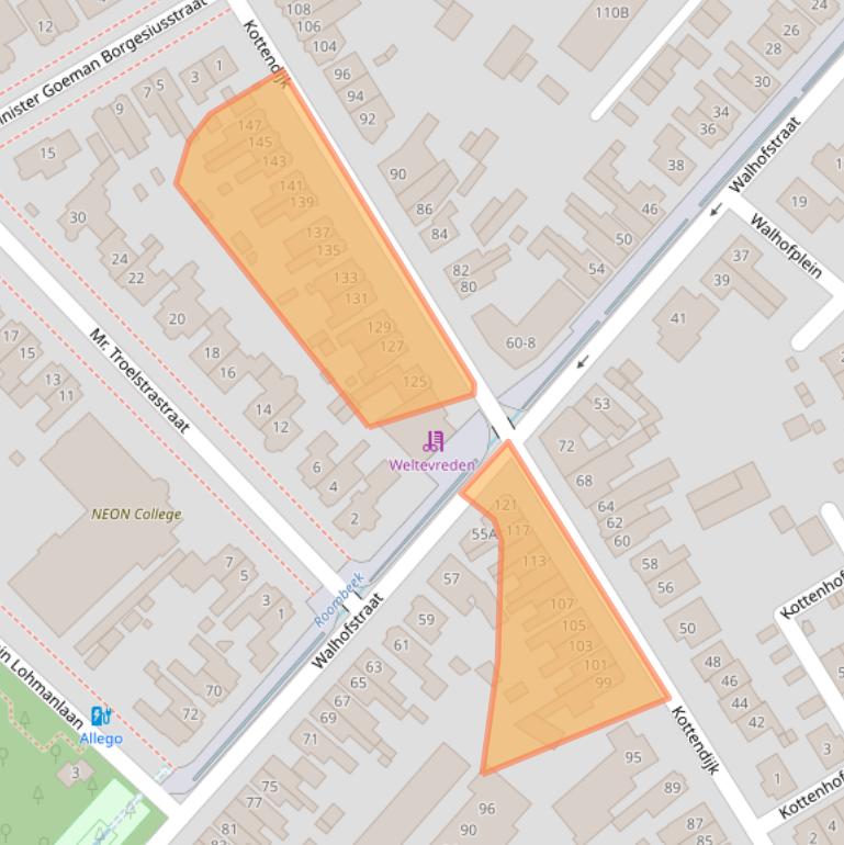 Kaart van postcodegebied 7522BP.