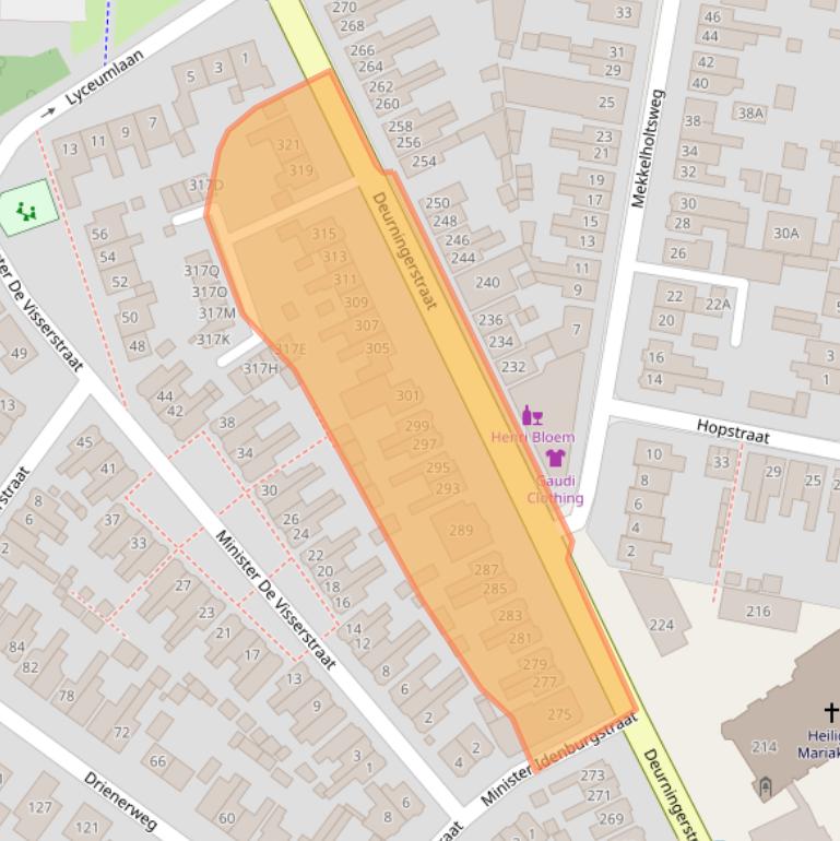 Kaart van postcodegebied 7522CD.