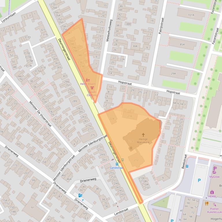 Kaart van postcodegebied 7522CL.