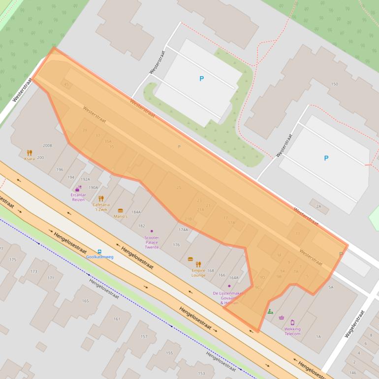 Kaart van postcodegebied 7522DL.