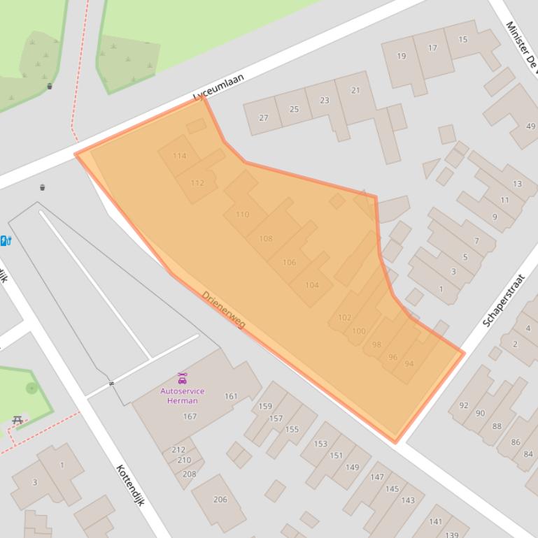 Kaart van postcodegebied 7522EZ.