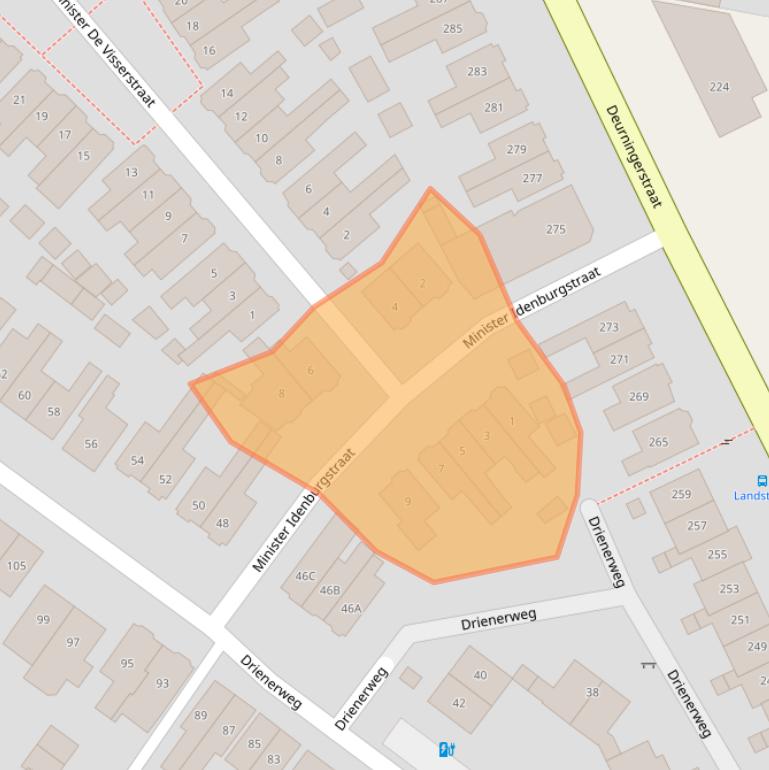 Kaart van postcodegebied 7522GB.