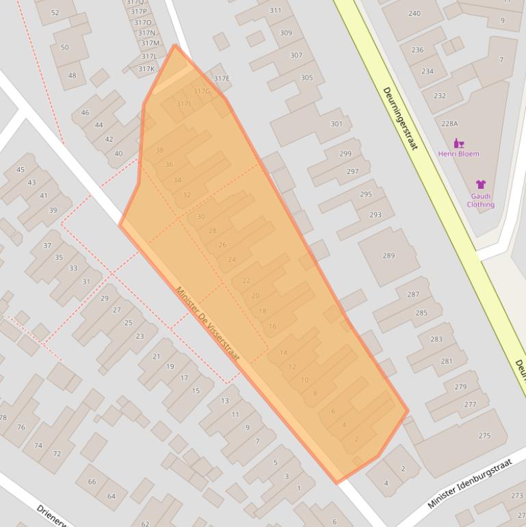 Kaart van postcodegebied 7522GD.