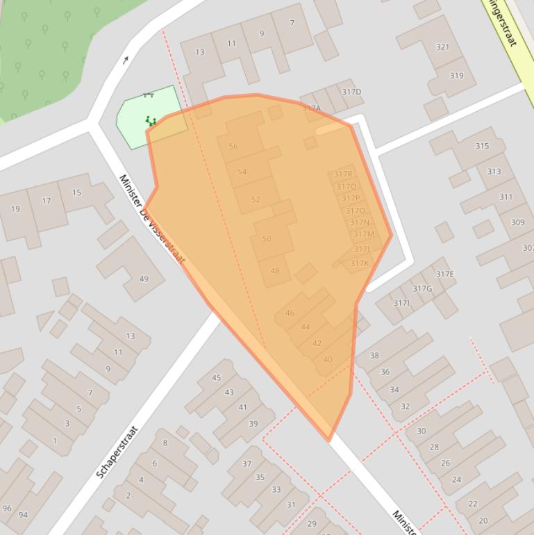 Kaart van postcodegebied 7522GE.