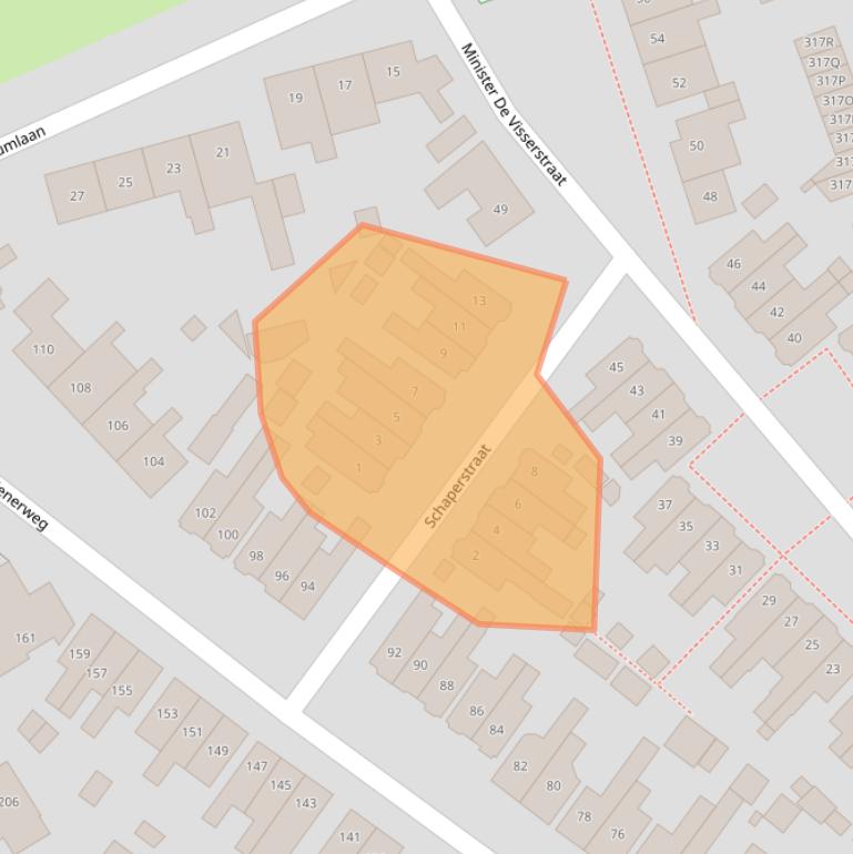 Kaart van postcodegebied 7522GH.