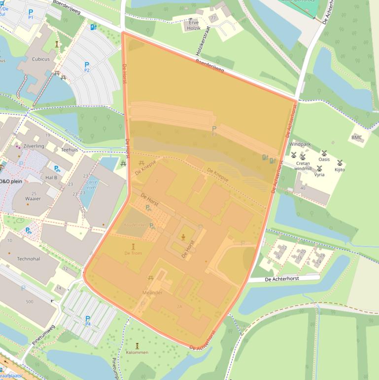 Kaart van postcodegebied 7522LW.