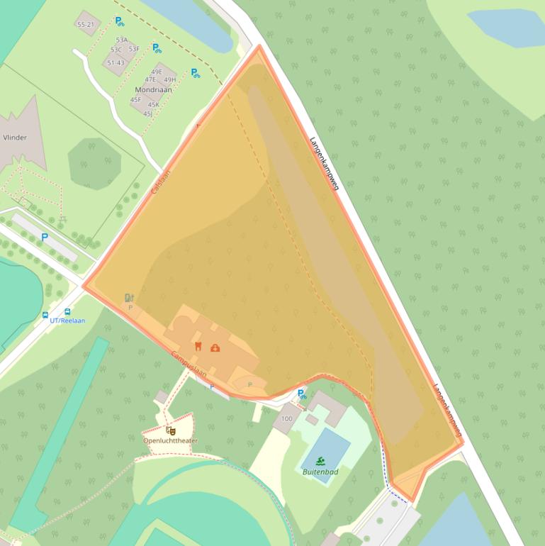 Kaart van postcodegebied 7522NE.