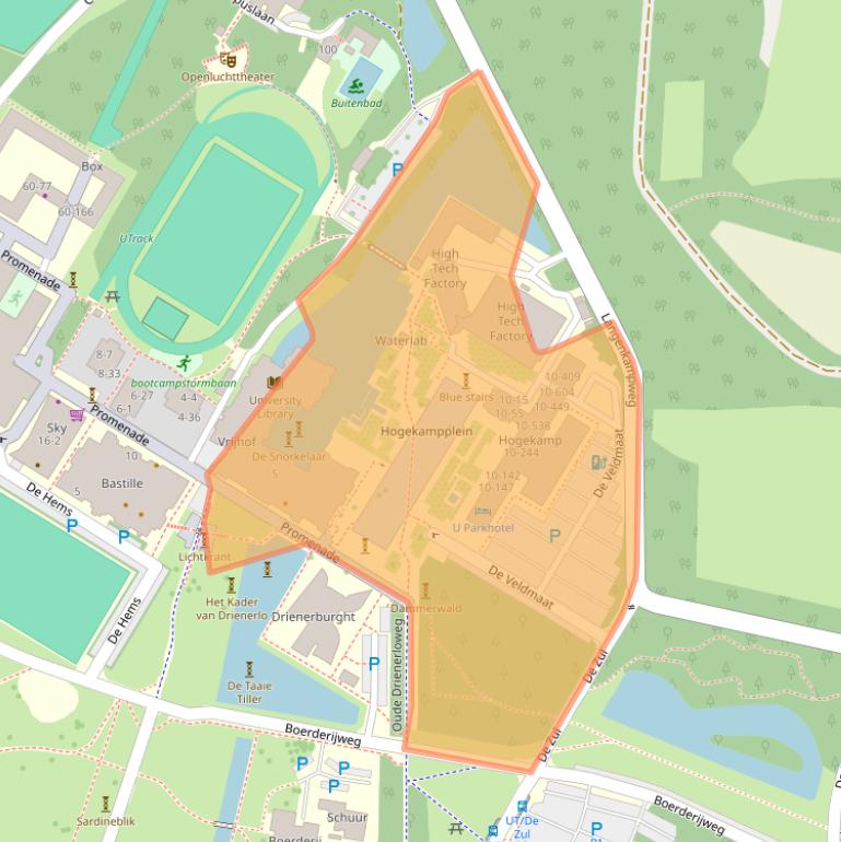 Kaart van postcodegebied 7522NM.