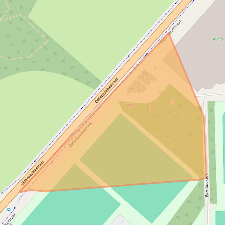 Kaart van postcodegebied 7523AK.