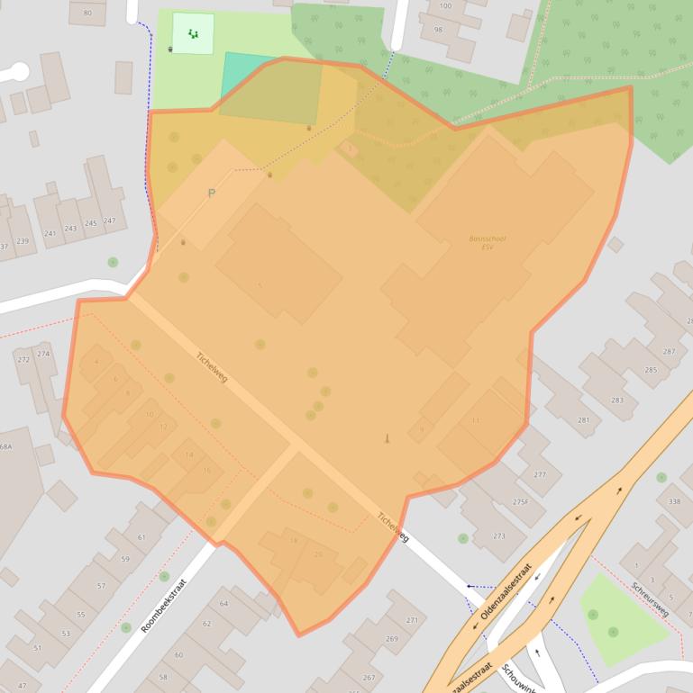 Kaart van postcodegebied 7523AL.