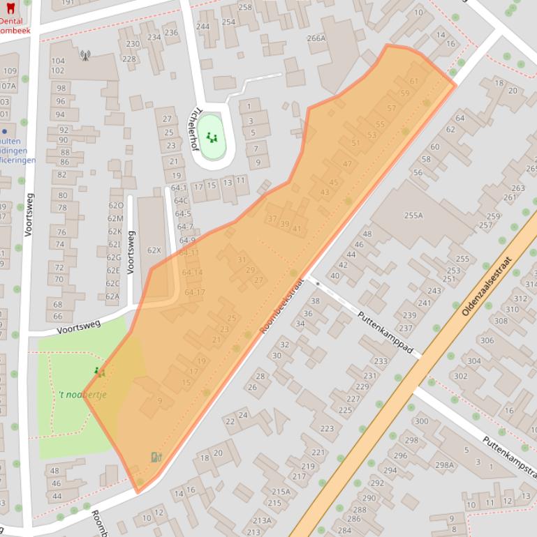 Kaart van postcodegebied 7523AM.